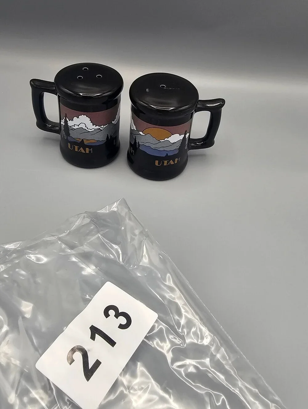 Vintage KWC Made in Korea Utah Scenic Ceramic Salt and Pepper Shakers